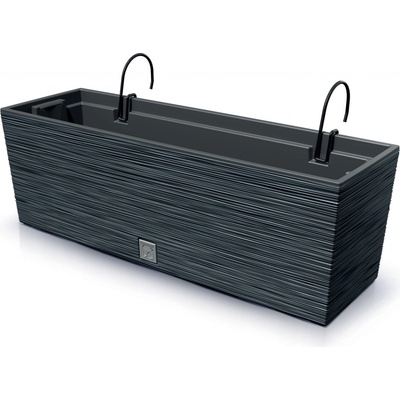 Prosperplast Květináč plast černý šedý 58 x 18 x 19,5 cm