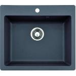 Inter Ceramic Кухненска мивка ICGS 5050 GRAY, Inter Ceramic, гранит, едно корито, със сифон, 50х22.5х57см (8304 GREY CENTRAL HOLE) Мивка за вграждане