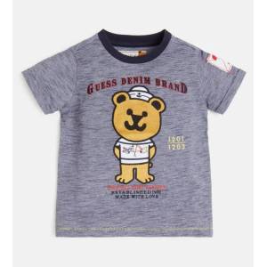 GUESS Блуза с къс ръкав с плюшено мече за момче Guess