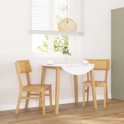 vidaXL трапезни столове 2 бр. масивна дървесина гума (4102464)