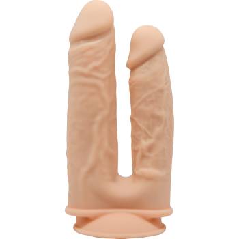 SilexD Model 1 Double Penetration Premium Silicone Dual Density Dildo 7" 8" Flesh