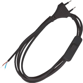 ELMARK ЗАХРАНВАЩ КАБЕЛ h03vv-f 2g0, 50mm? С КЛЮЧ 2m ЧЕРЕН (47007/bl)
