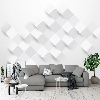 Image 1 of Art gift Тапет - матрична мрежа от кубове