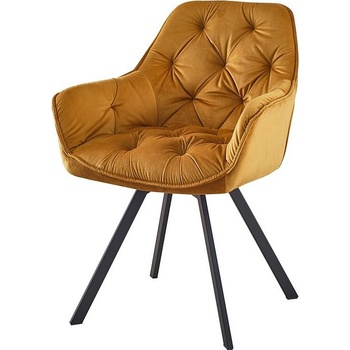 ЕВРОМАР Трапезен стол К-337 горчица / черен