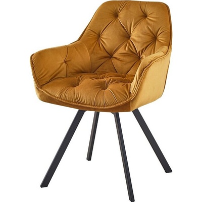 ЕВРОМАР Трапезен стол К-337 горчица / черен