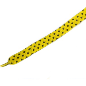 Tobby dots / Детски плоски еластични връзки за обувки - жълти 95 см (040623)