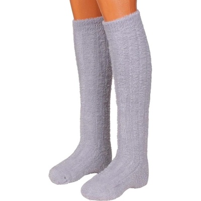 Дамски 3/4 пукави сиви чорапи