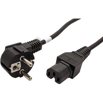 goobay Kabel síťový, CEE 7/7(M) - IEC320 C15, 2m, černý (93277) - 19.92.0060