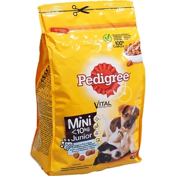 PEDIGREE Mini Junior Суха храна за малки кучета с птиче и зленчуци 400г