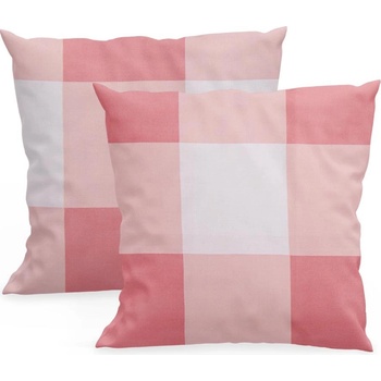 Xpose bavlna Káro staroružová 2ks 40 x 40 cm