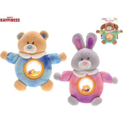 Baby Happiness zířátko plyšové 17 cm s chrastítkem Medvídek