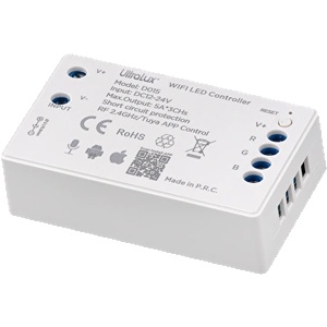Ultralux Smart 2.4g rf wifi КОНТРОЛЕР ЗА rgb led ЛЕНТА 15А, 180w (12vdc), 12-24vdc (sswfrgb)
