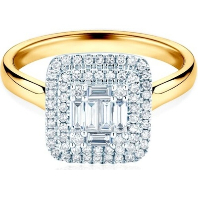 Savicki Zásnubný prsteň dvojfarebné zlato diamant SAVR59279 YW