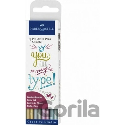 Faber-Castell Pitt Artist Pen Metallic 4 farby 4005401673040