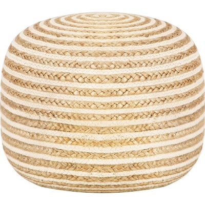 vidaXL Ručně vyrobený sedací puf 45 x 30 cm juta [248073] Hnědá