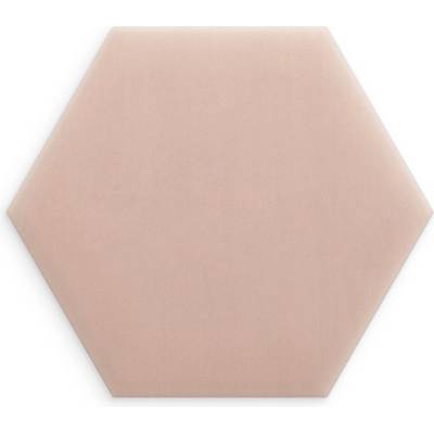 Čalouněný nástěnný panel Magic Velvet pudrově růžový 26x30 cm hexagon
