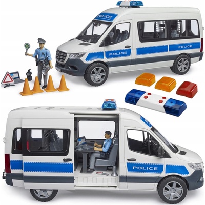 Bruder 2683 MB Sprinter Police so svetelným a zvukovým majákom