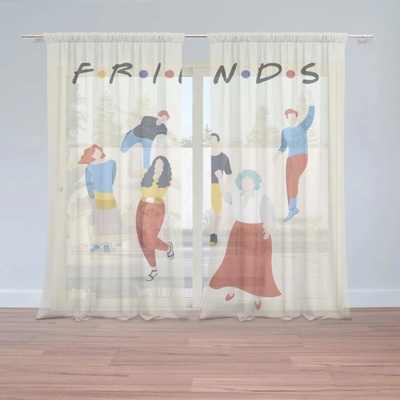 Sablio Záclony Seriál přátelé FRIENDS Postavy: 2ks 150x250cm
