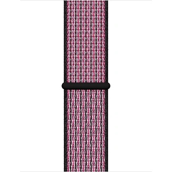 Apple Оригинална текстилна каишка за Apple Watch 42мм, 44мм, 45мм, 46мм, Ultra 49мм - Apple Watch Nike Band Sport Loop Pink Blast (mwu42zm/a)