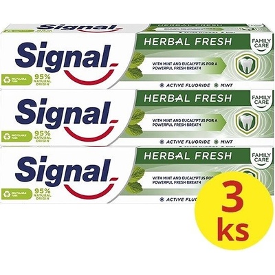 Signal Family Care Herbal Fresh 3 × 75 ml