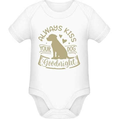 Organic Body pro Miminka Design Always kiss your dog Bílá Dětské