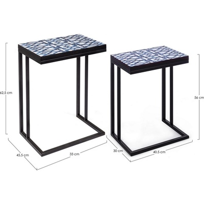 Bizzotto Комплект от 2 холни маси neapolis, k29 (0740318)