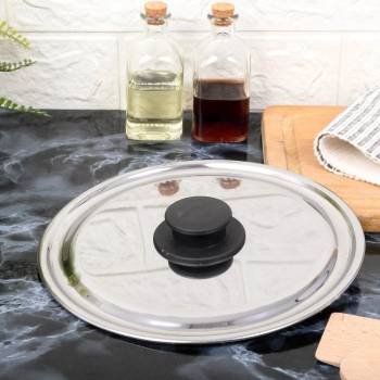 Image 1 of Steel Pan 22 см капак от неръждаема стомана за тенджера или тиган (10413)