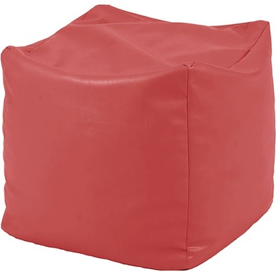 PUFRELAX Пуф, Табуретка Куб xl, перящ се калъф, за открито, 100л (puf-g-cxl-tex-red)
