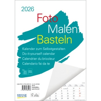 Korsch Verlag GmbH Foto-Malen-Basteln A4 weiß Notice 2026 | Korsch Verlag