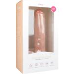 EasyToys - дилдо с вакуумна основа и тестиси - 29, 5 см, телесен цвят