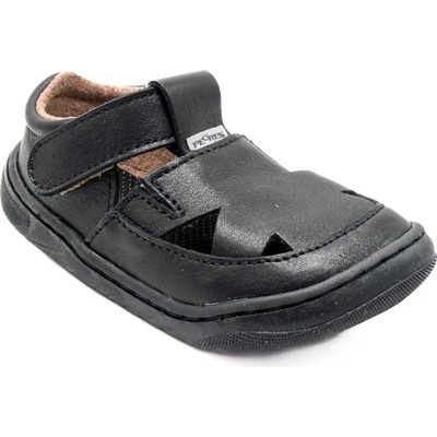 Pegres kožené barefoot sandálky sbf51l černé