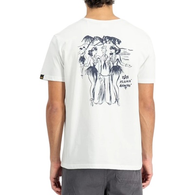 Alpha Industries Aloha T Back Print tričko pánske white