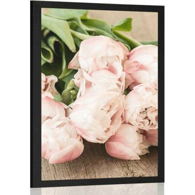 Plakát romantická kytice - 20x30 white