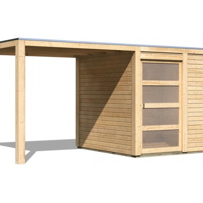KARIBU QUBIC 1 + prístavok 226 cm (79847) natur