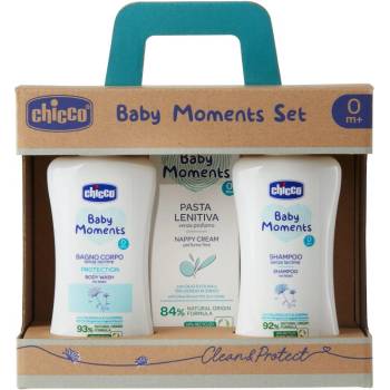 Chicco Baby Moments Clean & Protect подаръчен комплект за деца от раждането им