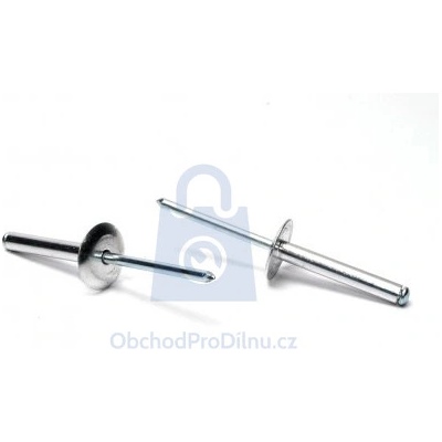 Nýt trhací, velká hlava DIN 7337, hliník/ocel 14 / 4,8 x 35, balení 100 ks – Hledejceny.cz