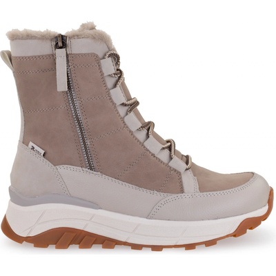 Rieker Revolution kožené zimní boty W0071-20 béžové