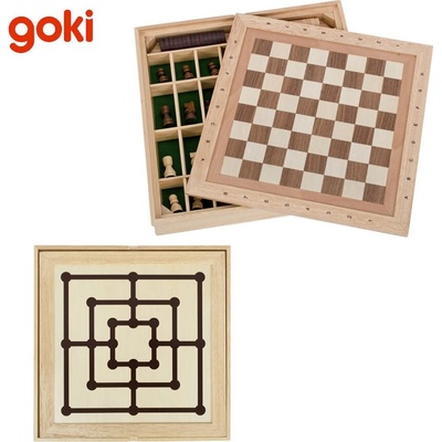 Stolní 3 v 1 – šachy dáma mlýn