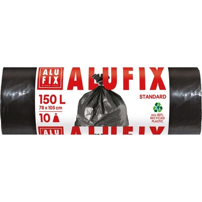 Alufix Премиум Черни 150 л, торби за отпадъци, 10 бр (4823071655063)