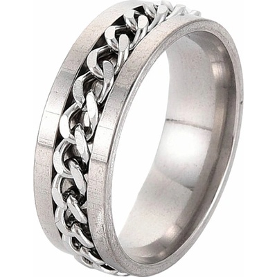 Nefertitis Pánský ocelový prsten Curb Chain NF55350