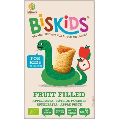 Belkorn BISkids BIO měkké dětské sušenky s jablečným pyré bez přidaného cukru 35% ovoce 150 g