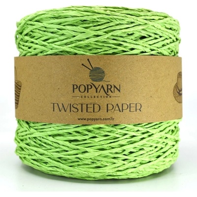 POPYARN Papírová příze Twisted paper B534 - zelená, 250g 255m