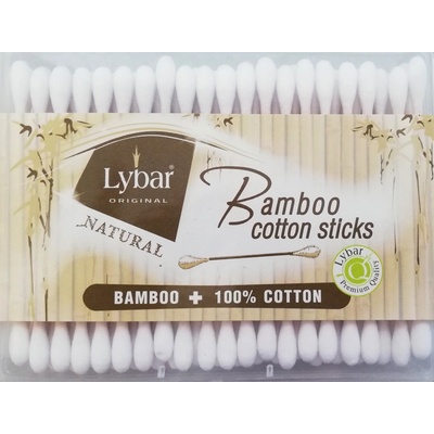 Lybar Original Natural Bamboo bambusové vatové tyčinky krabička 200 ks