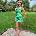 AX Paris Гащеризон AX Paris Green Tie Dye Round Neck Belted Skort Cargo Playsuit - Green