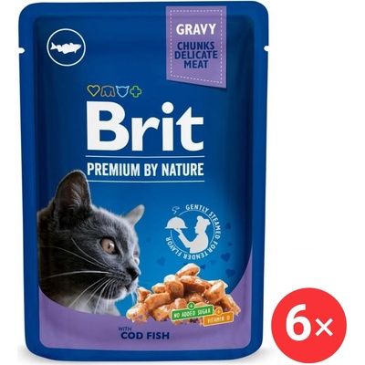 Brit Premium Cat Cod Fish 6 x 100 g
