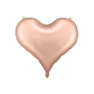 PartyDeco Srdce rosegold 75x64,5cm fóliový balónek