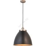 Endon Lighting 98749 - Пендел на кабел FRANKLIN 1xE27/10W/230V черен/месинг (EN0156)