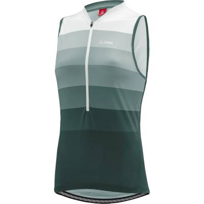 Löffler Дамски потник за колоездене Löffler Women's Bike Sleevless Jersey Halfzip Rainbow Cycling singlet - Forest - размер 38 (EU) (156-1370-0813)