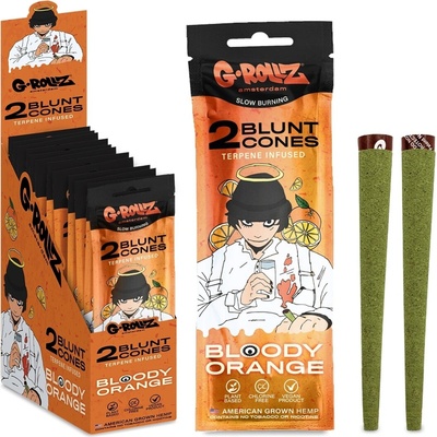 G-Rollz Blunt Bloody Orange Pre Rolled Hemp Wraps 2 x