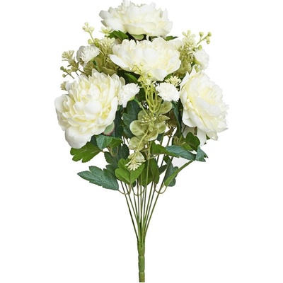 KYTICA PIVÓNIA KRÉ, DROB. KVETY, ZELEŇ 52cm
